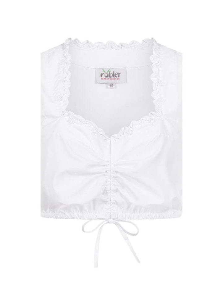 Nübler Dirndlbluse 3/4 Arm Isabel in Weiß günstig kaufen