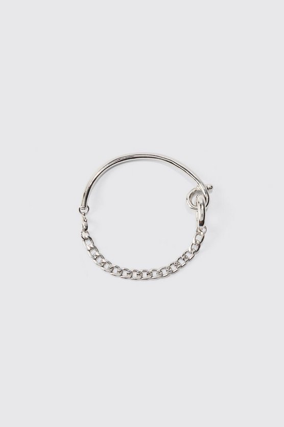 Silbernes Armband mit Metall-Detail