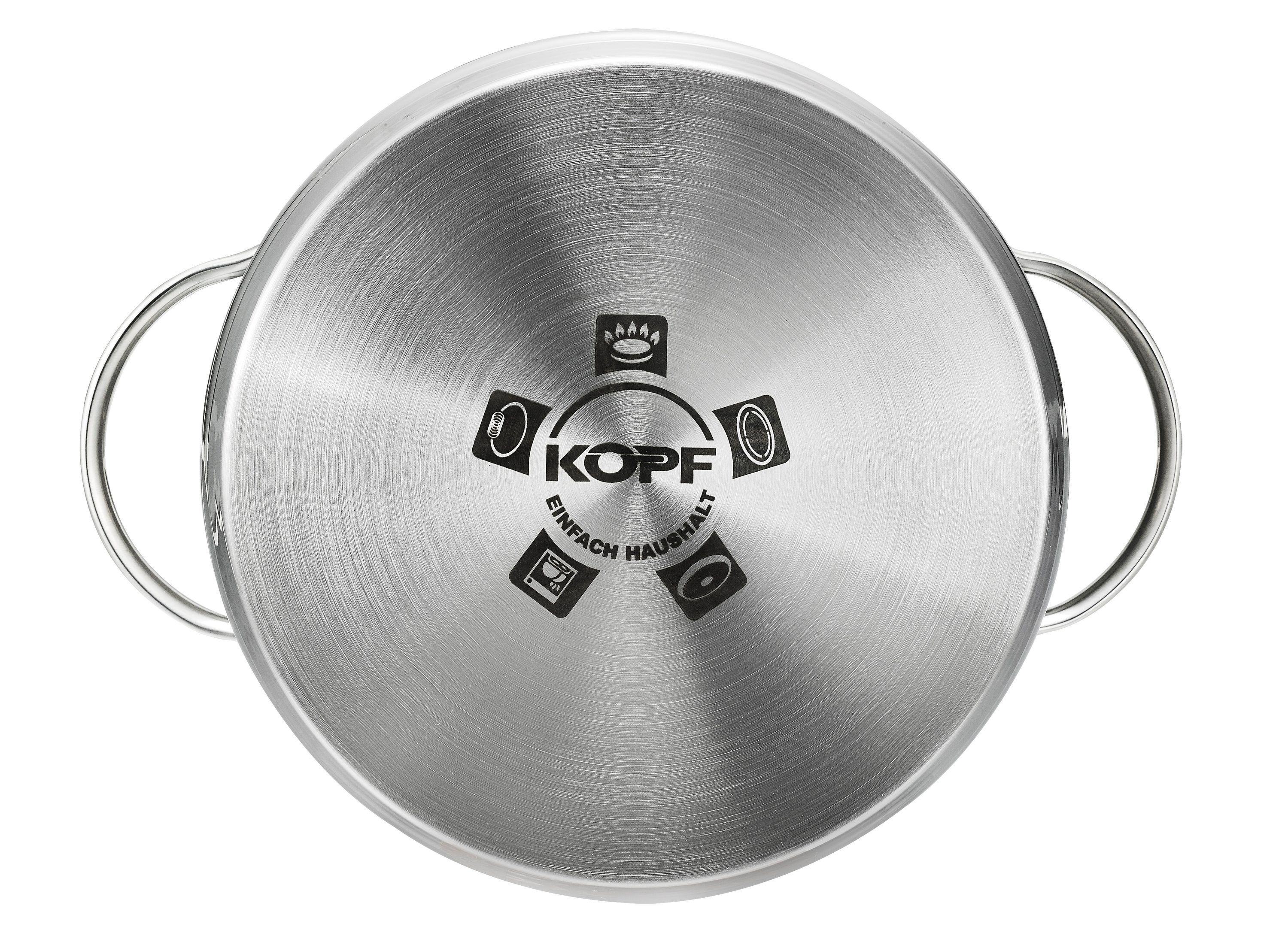 Kopf Topf-Set Kochtopfset Stilo, Edelstahl (5-tlg), inkl. 5 Edelstahldeckel, Induktion