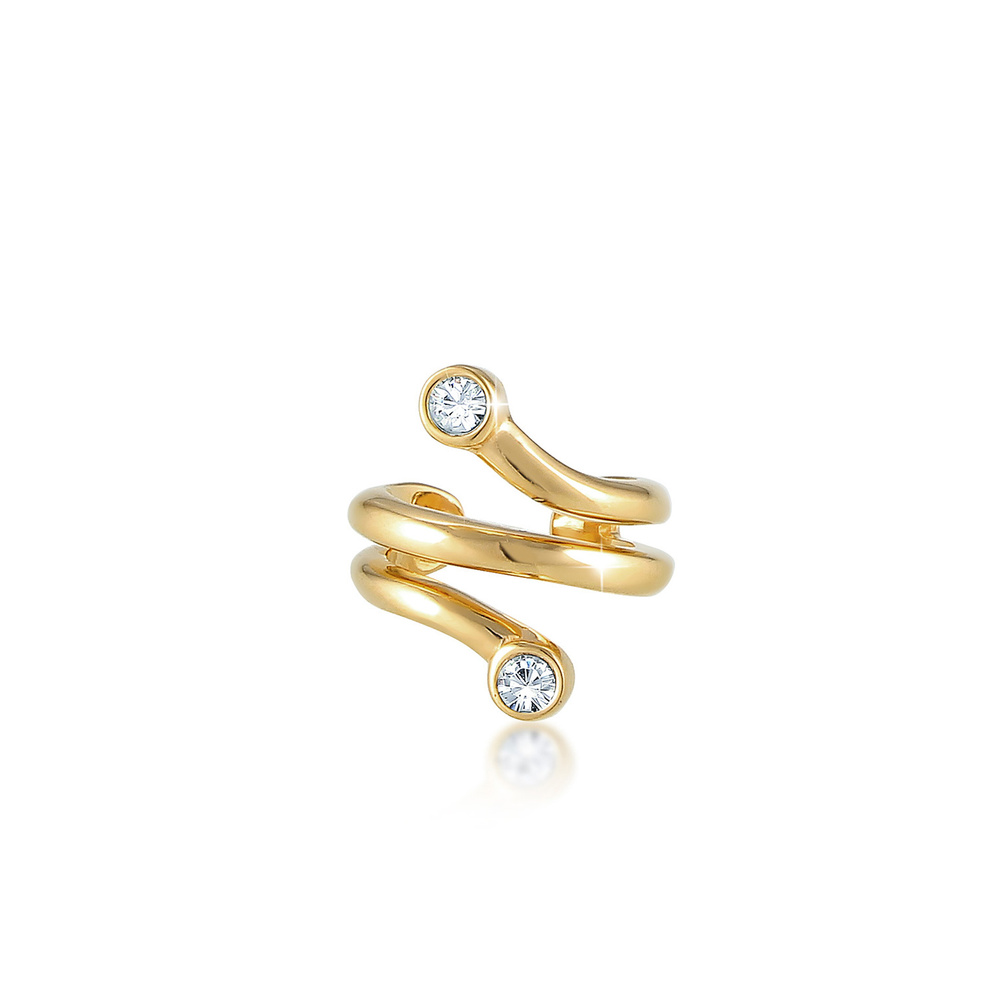 Elli Elli Boucles d'Oreilles Earcuff Cristaux Boucles d'Oreilles Femme - (925/1000) Ar Boucles d'oreilles