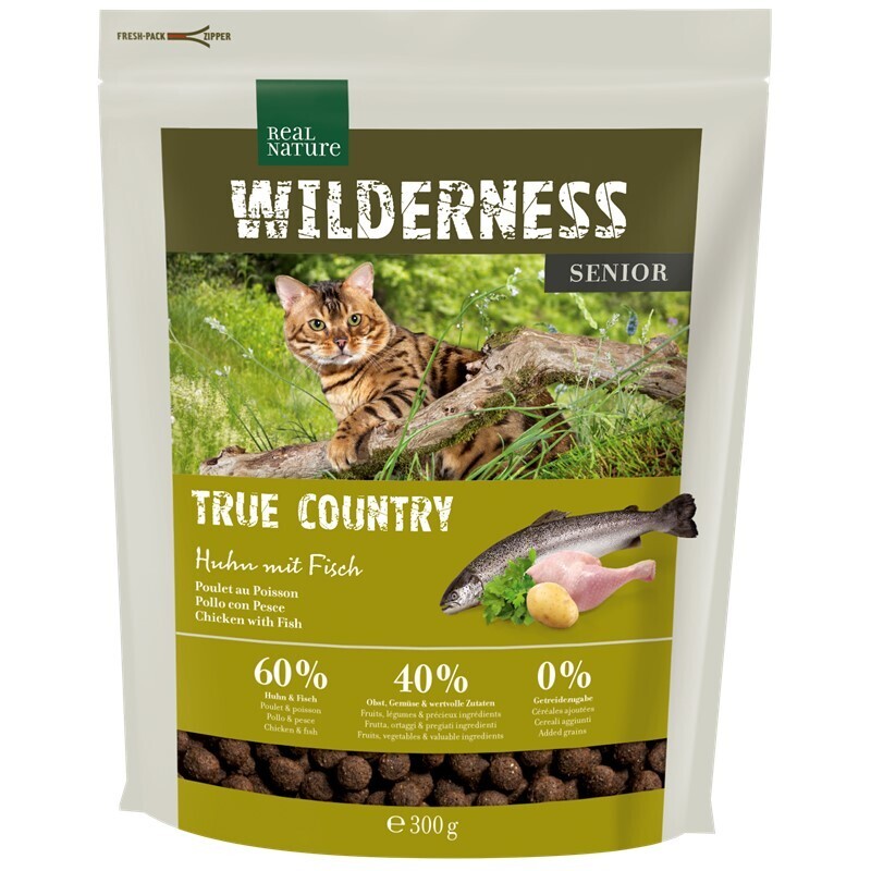 REAL NATURE Trockenfutter REAL NATURE WILDERNESS Senior True Country Huhn mit Fisch 300 g
