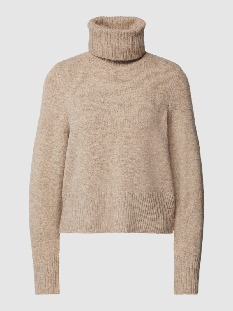Strickpullover mit Rollkragen 'FRIVA' in sand meliert