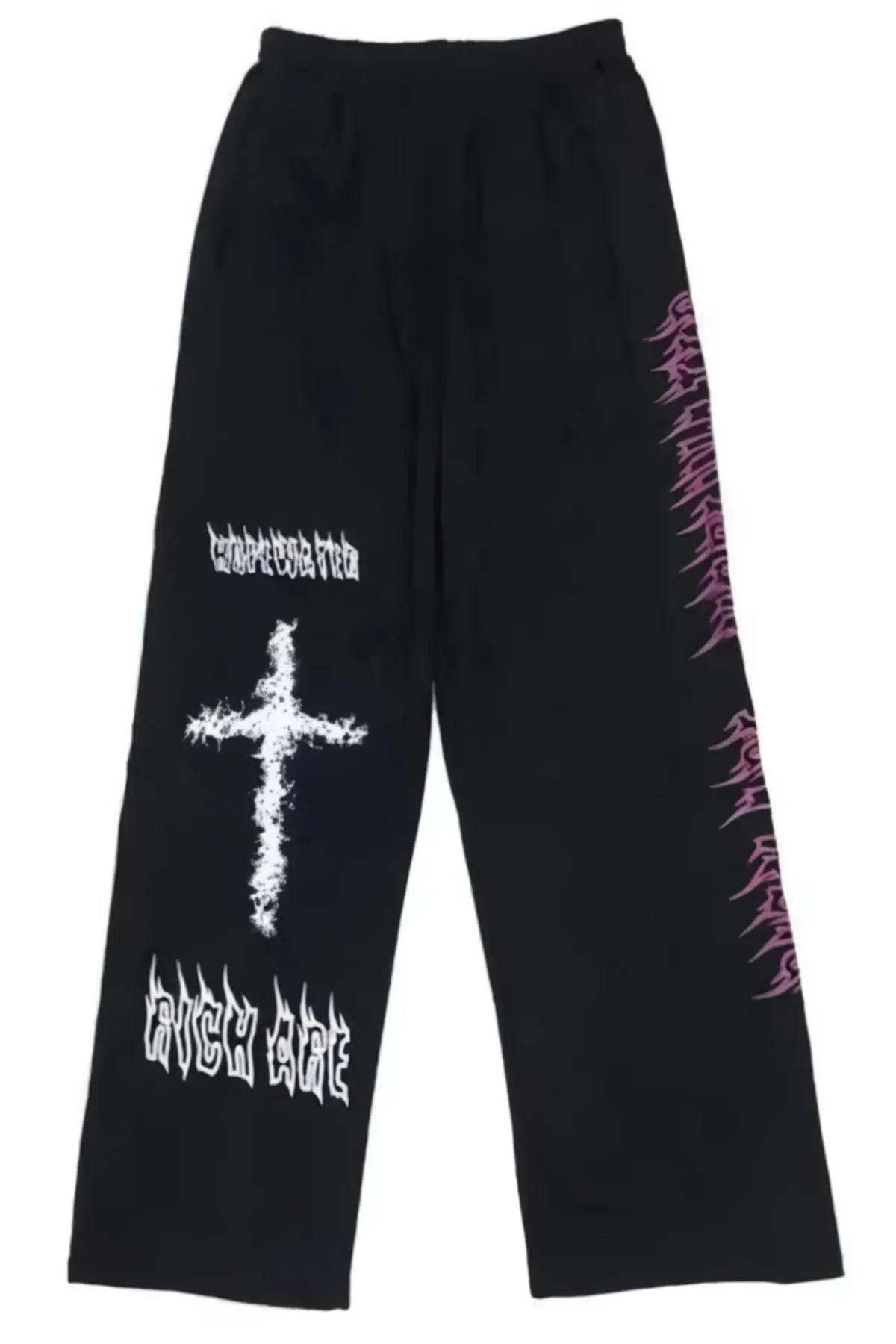EFBUTİK  Schwarze Hope Water Cross-Jogginghose mit weitem Bein