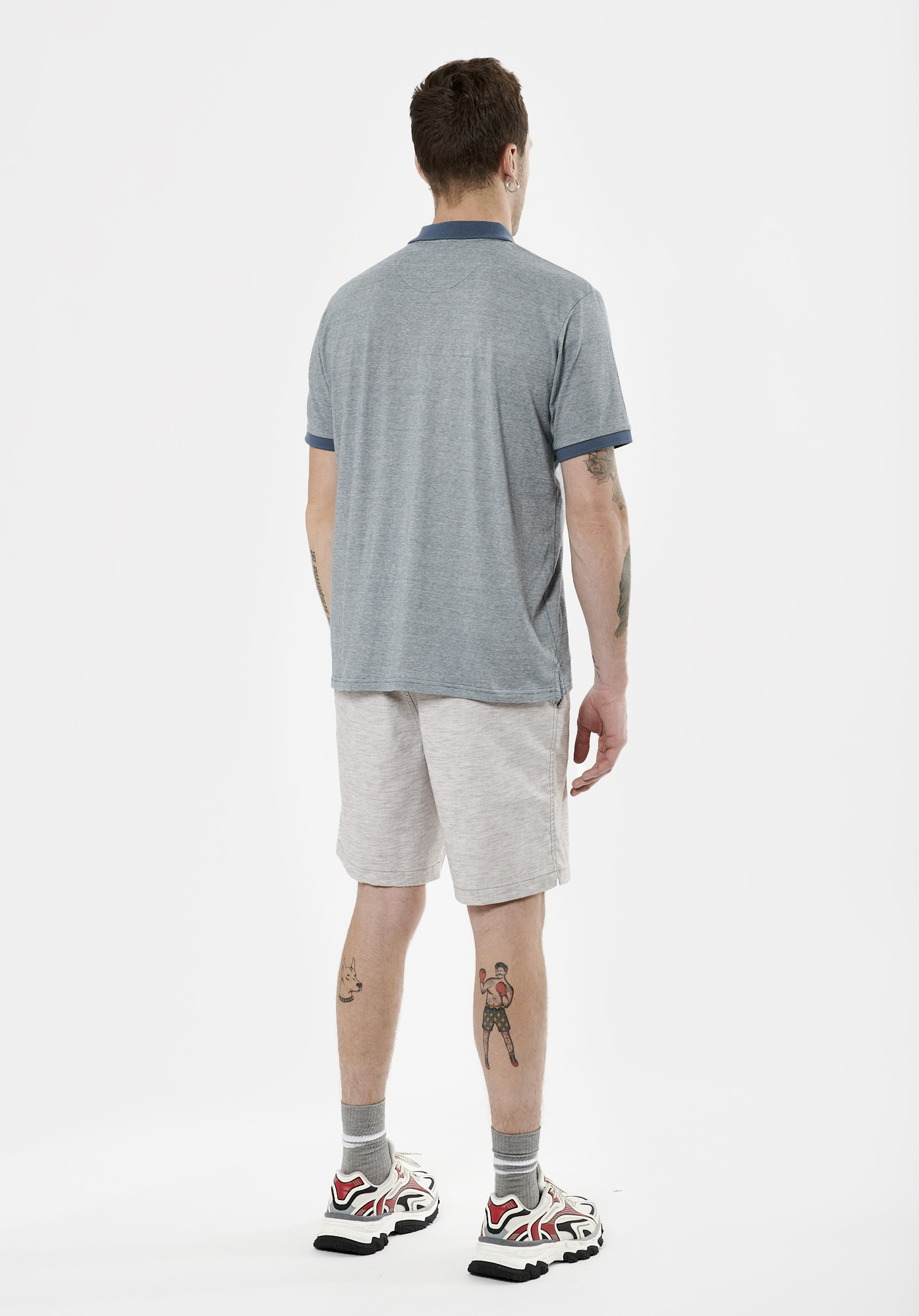 STEF   Polo bleu Homme