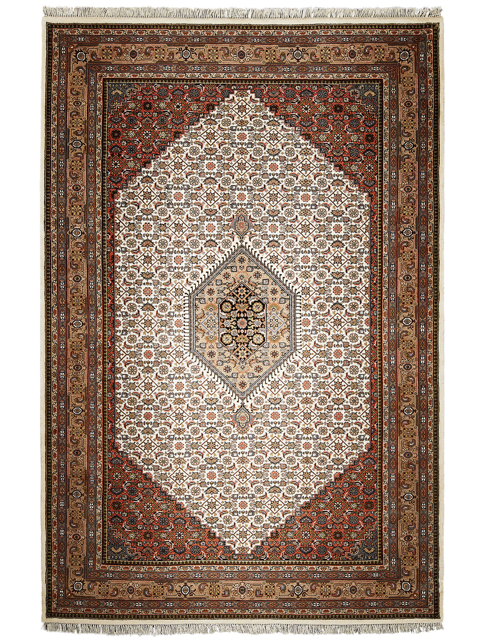Rawara Bidjar Orient-Teppich, Beige