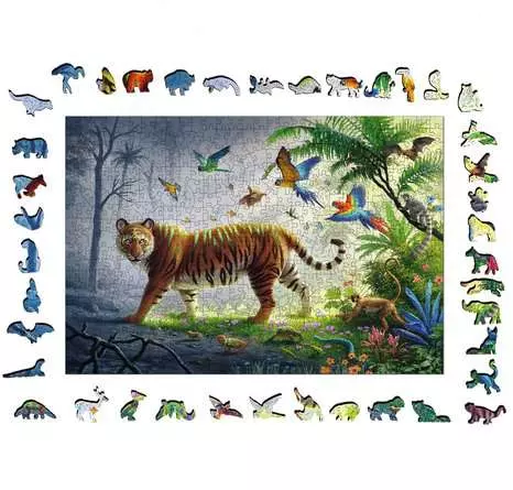 Puzzle 500 Teile - Tiger im Dschungel