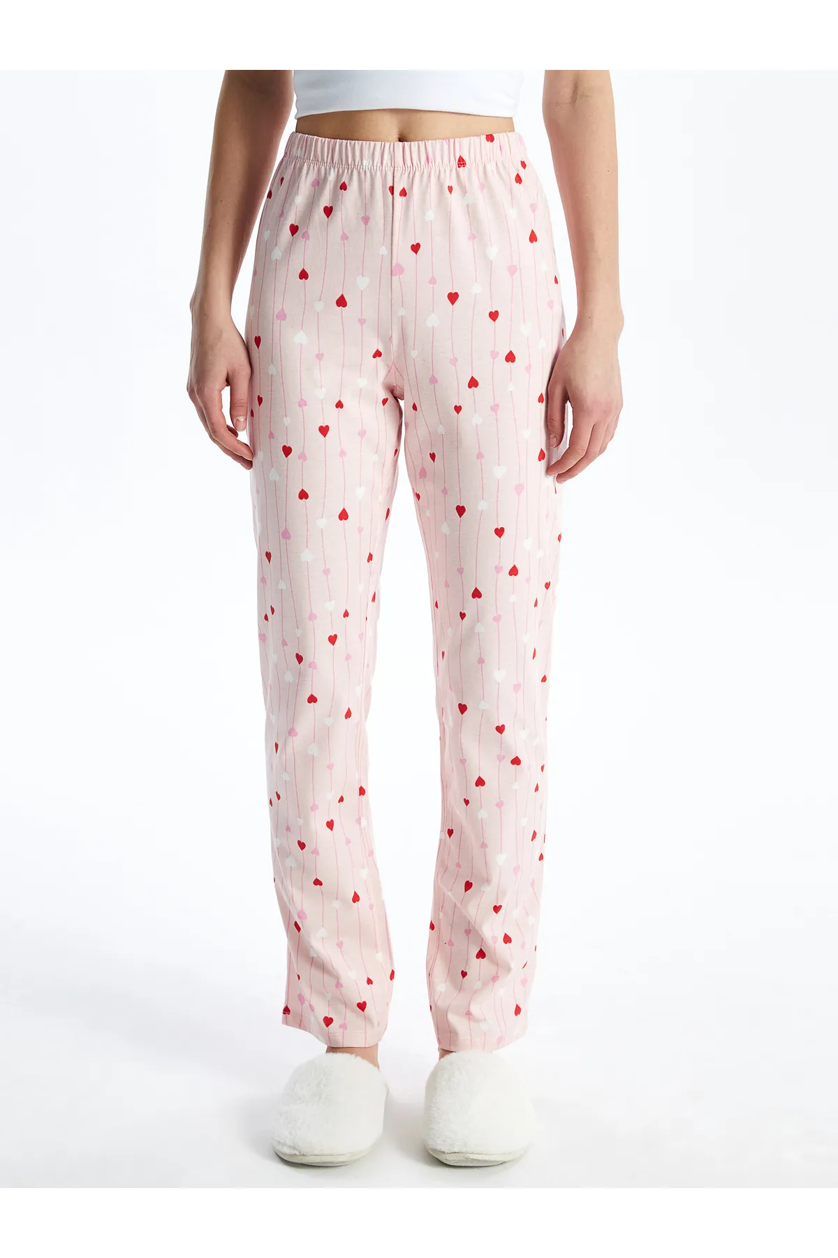 LC Waikiki  Gemusterte Damen-Pyjamahose mit elastischem Bund