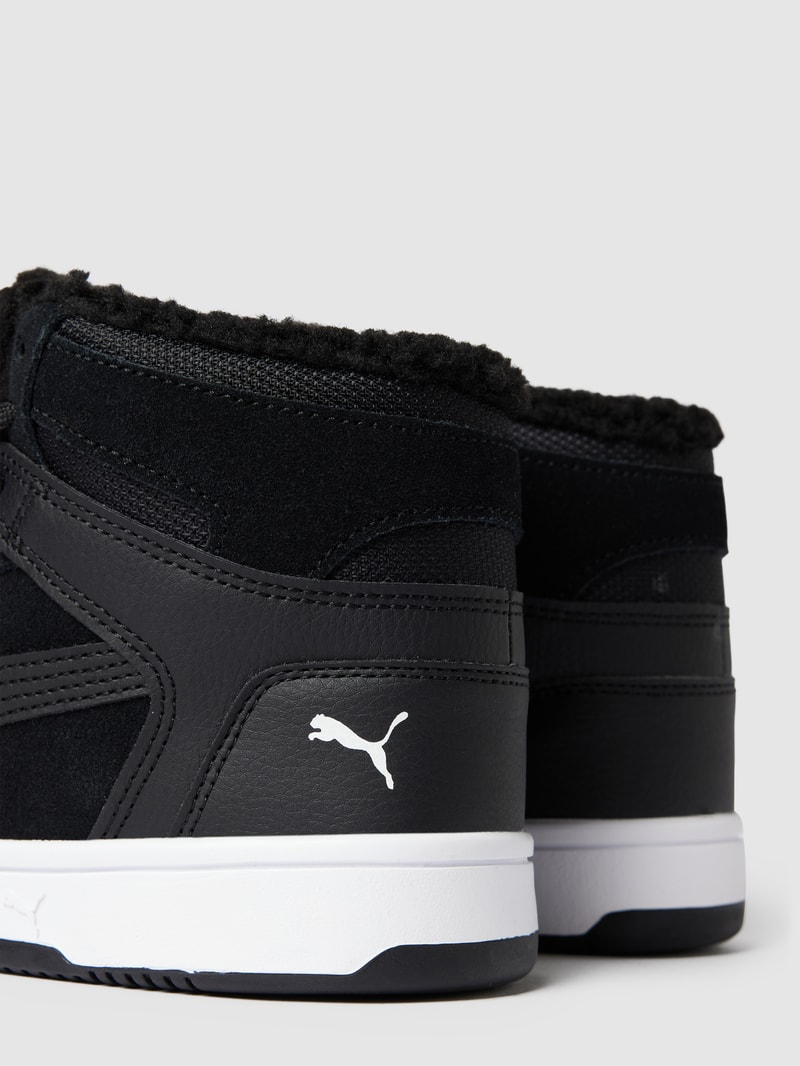 High Top Sneaker mit Logo-Details in schwarz