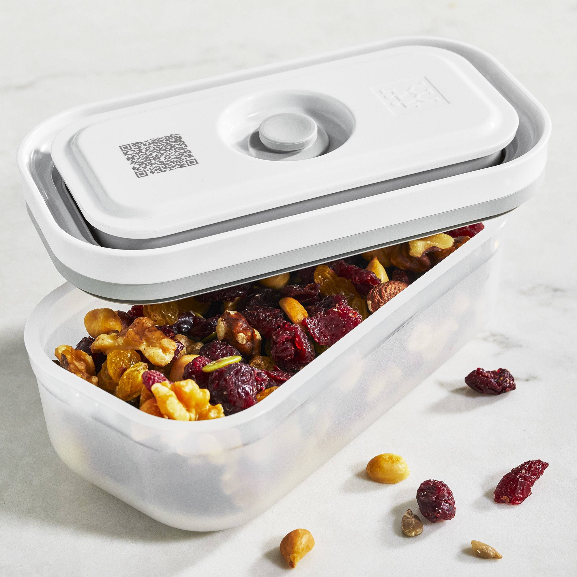 Vakuumbox S, Kunststoff, Semitransparent-Grau