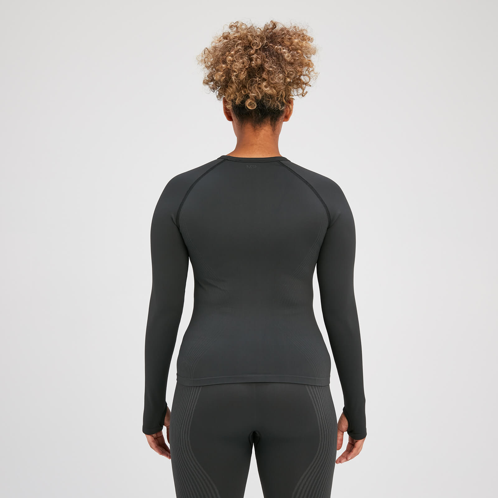 Haut sans coutures à manches longues MP Tempo Illusion pour femmes – Noir