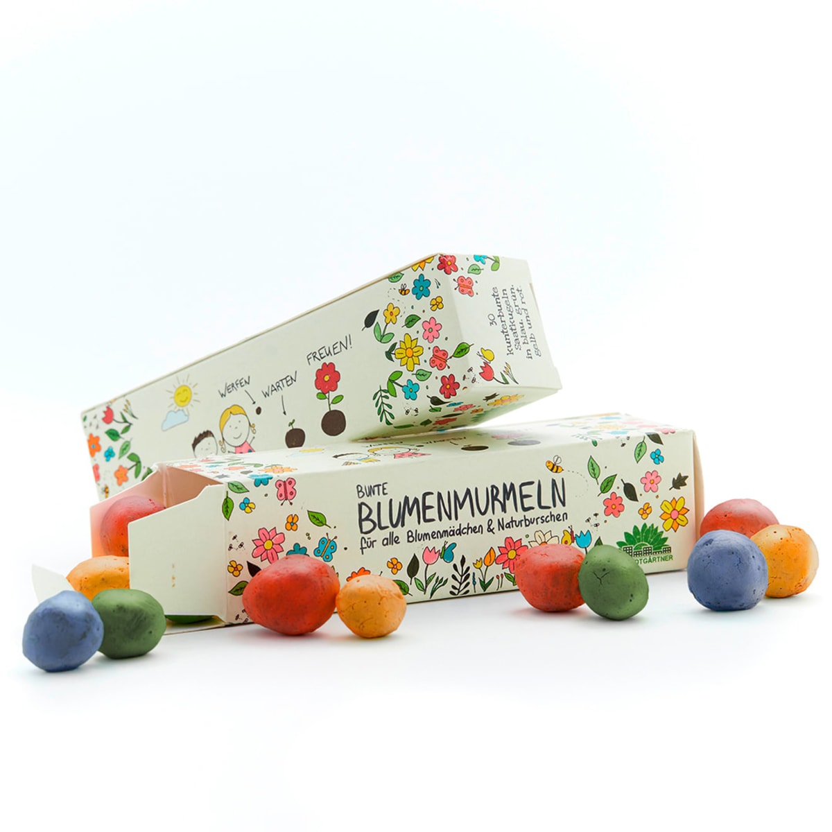 Blumenmurmeln, bunt, 25-teilig, 1 St