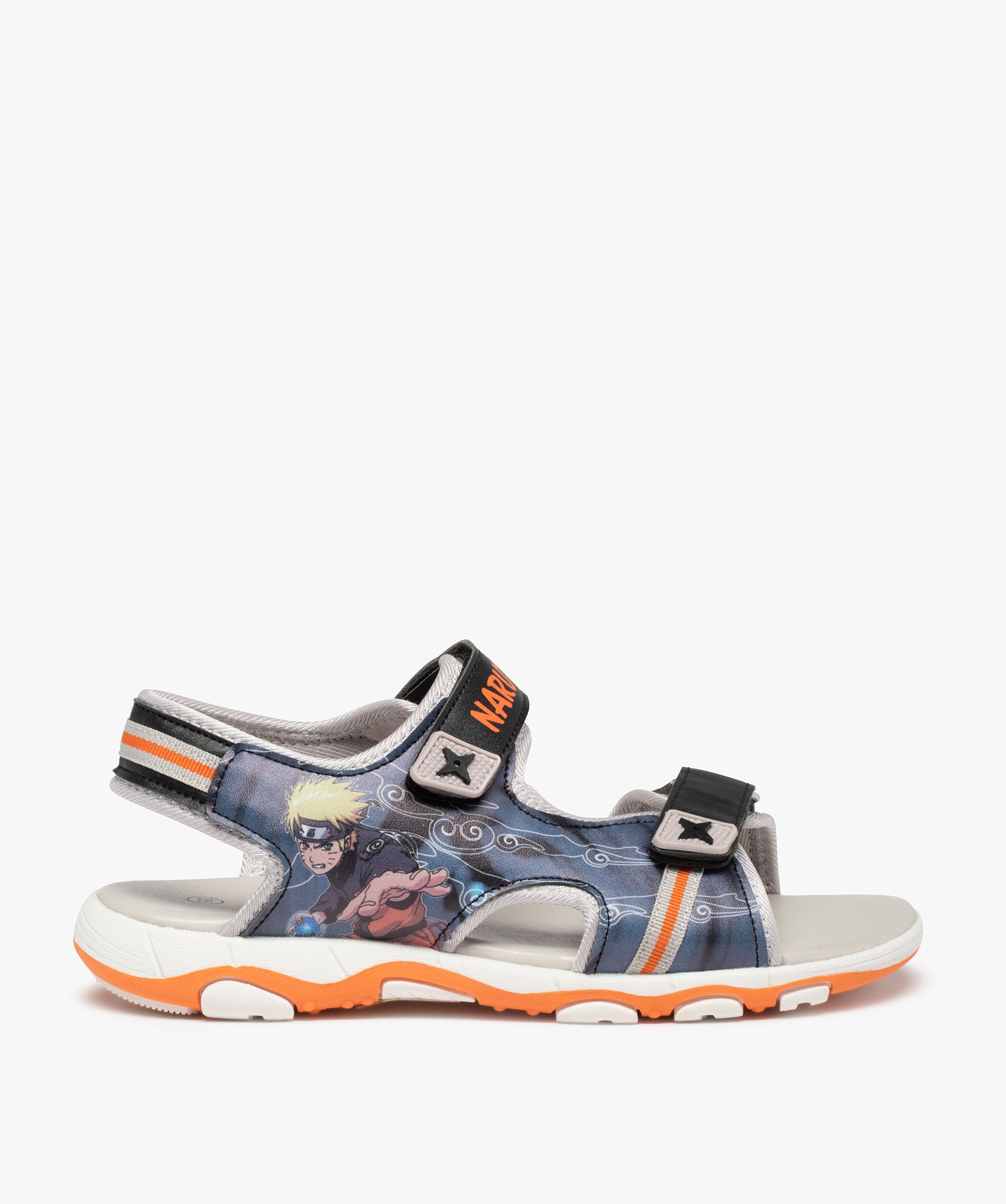 Sandales sport Garçon imprimées à scratchs - Naruto bleu | GEMO