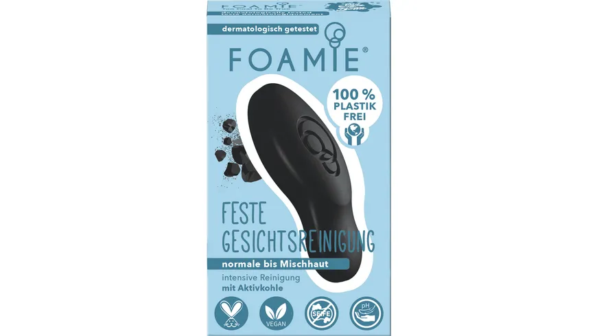 FOAMIE - Feste Gesichtsreinigung mit Aktivkohle für intensive Renigung