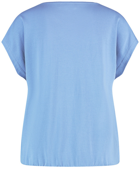 Kurzarmshirt mit schimmerndem Print