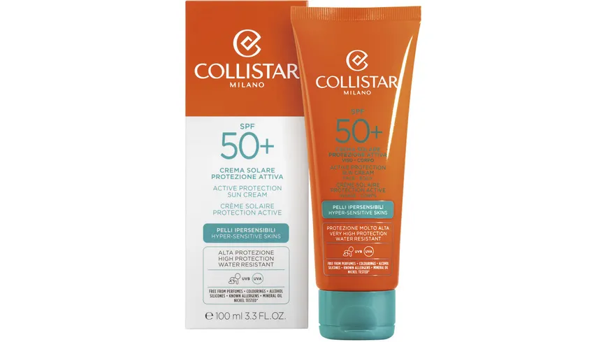 COLLISTAR Active Protection Sun Cream Hyper-Sensitive Skins SPF 50 100 ml