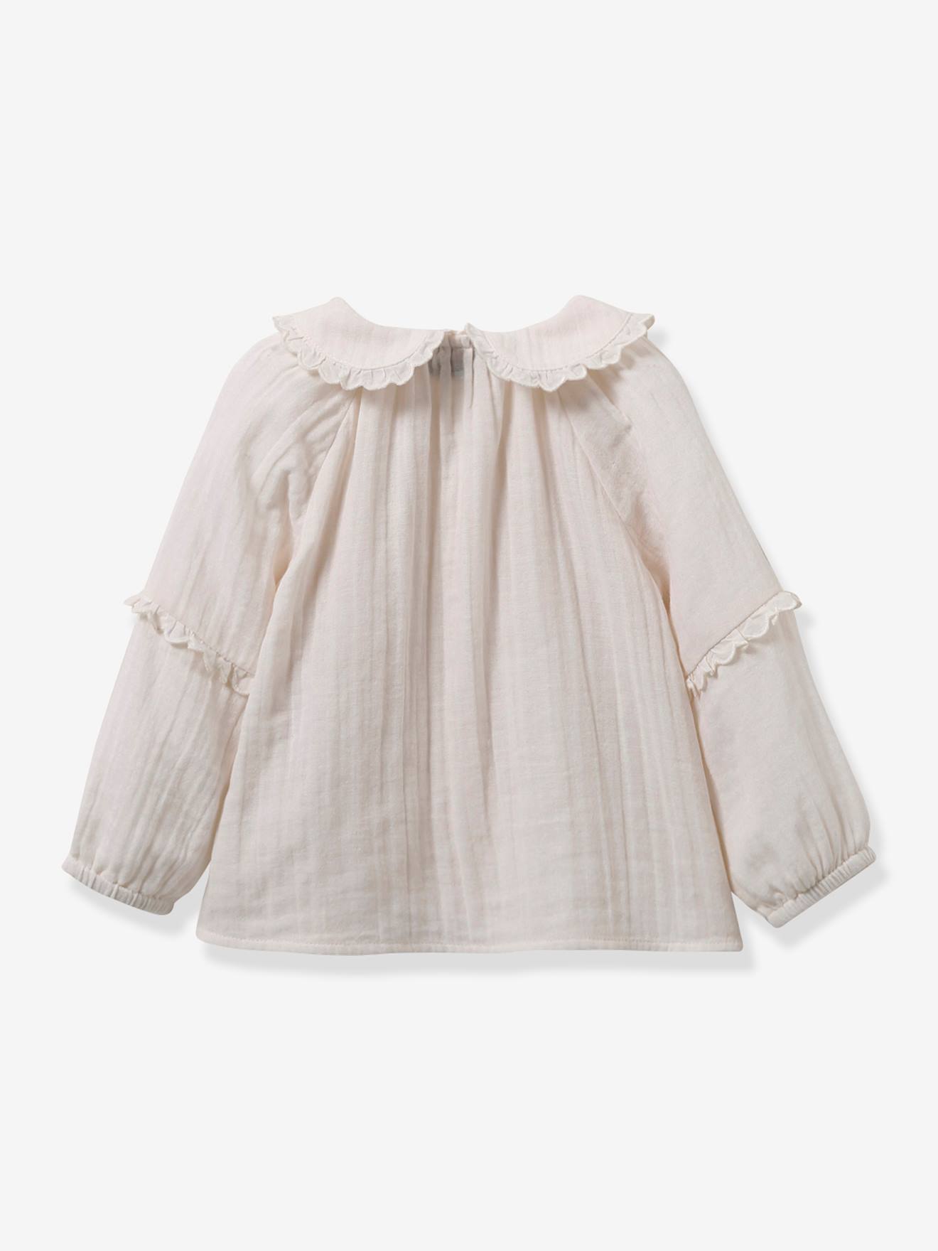 Cyrillus Mädchen Baby Bluse aus Bio-Baumwolle CYRILLUS - wollweiß