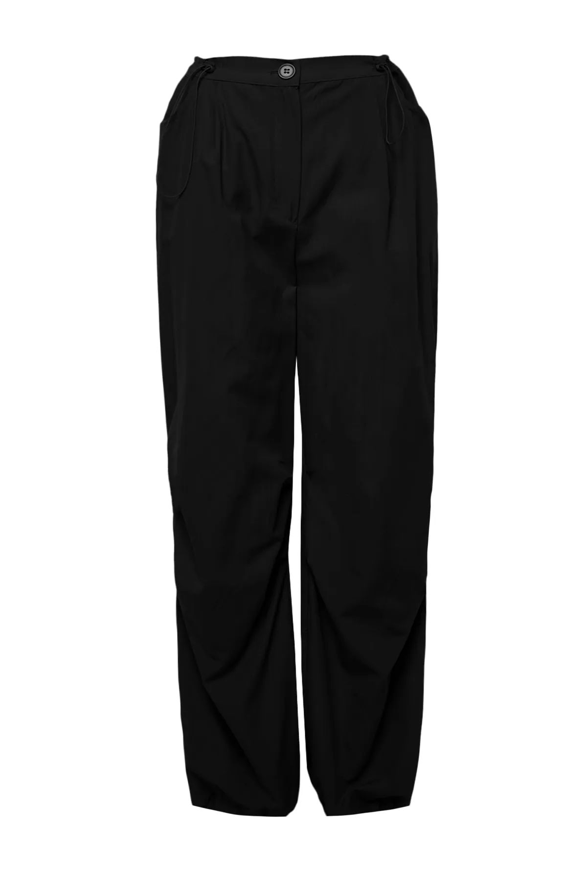 Trendyol Collection  Schwarze Jogger-Hose aus elastischem Webstoff mit normaler Taille TWOSS23PL00158