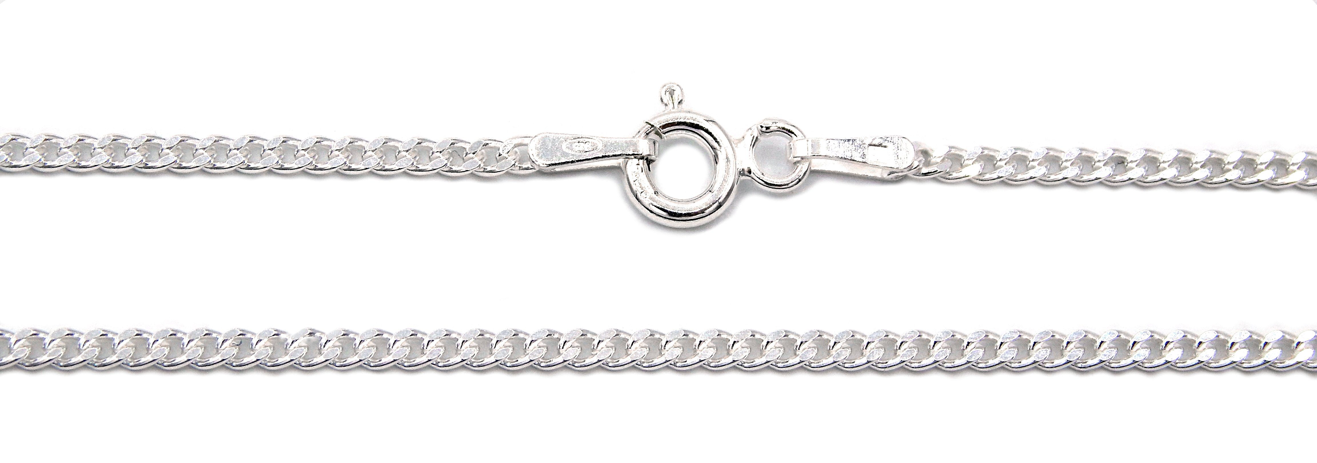 Kauf-mich-weg by Bella T Silberkette Panzerkette 925 Sterling Silber rhodiniert 1,7mm breit, Länge wählbar 40 - 60cm