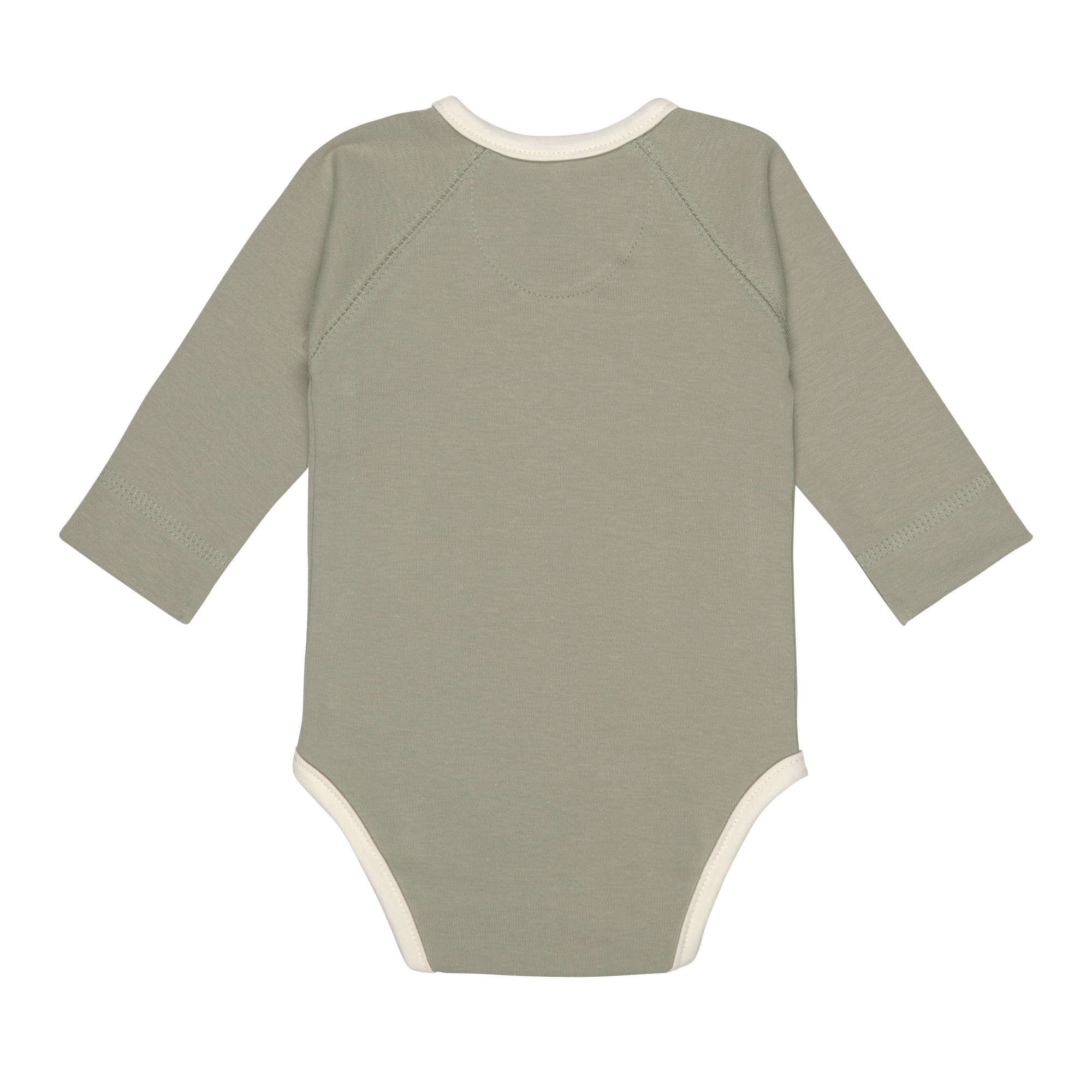 Baby Wickelbody (2er Set) langarm - Bio Baumwolle, Rosa Oliv