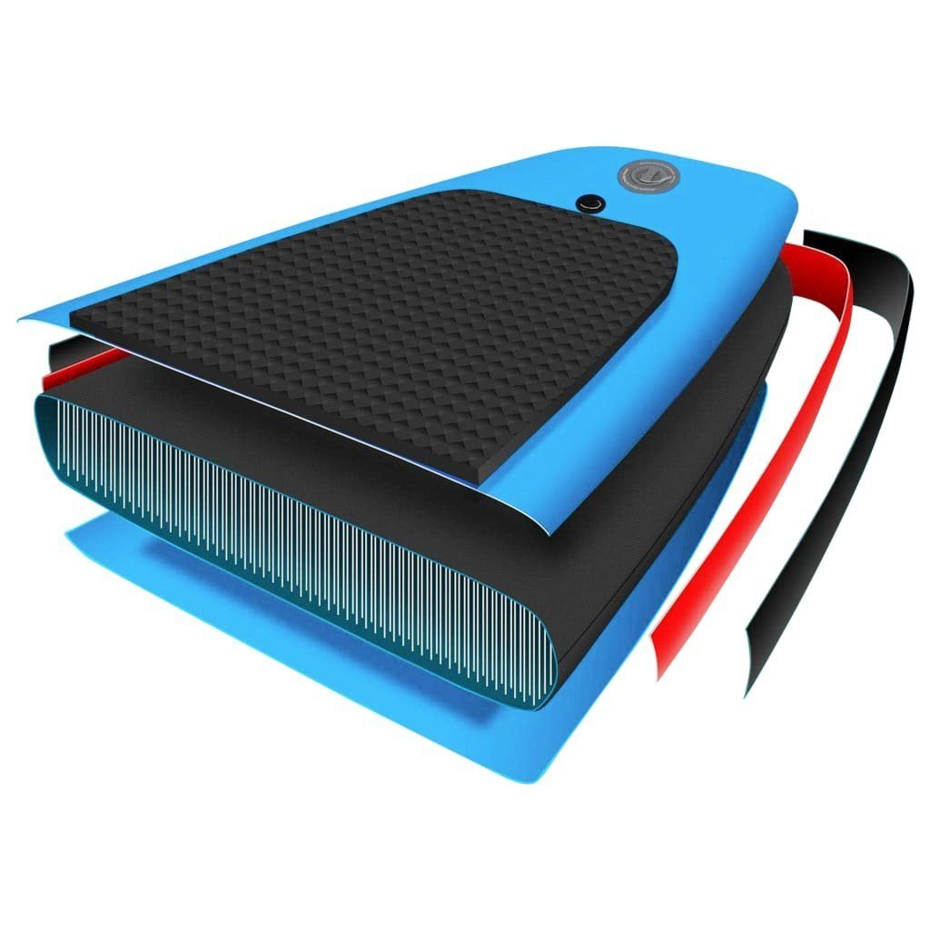 vidaXL Schlauchboot Aufblasbares Stand Up Paddle Board Set 366x76x15 cm Blau