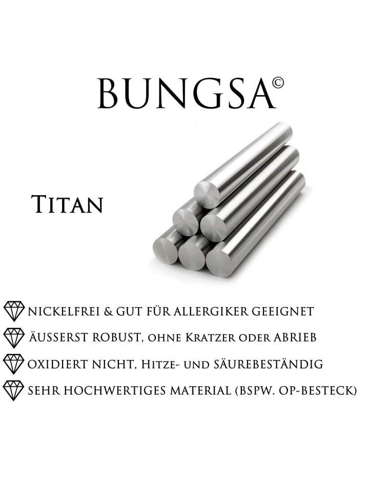 Bungsa Ohrstecker in Schwarz günstig kaufen 8