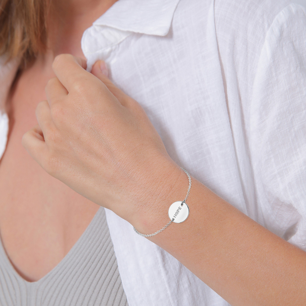 Elli Elli Bracelet Hope-Schriftzug 925 Sterling Silber Bracelet