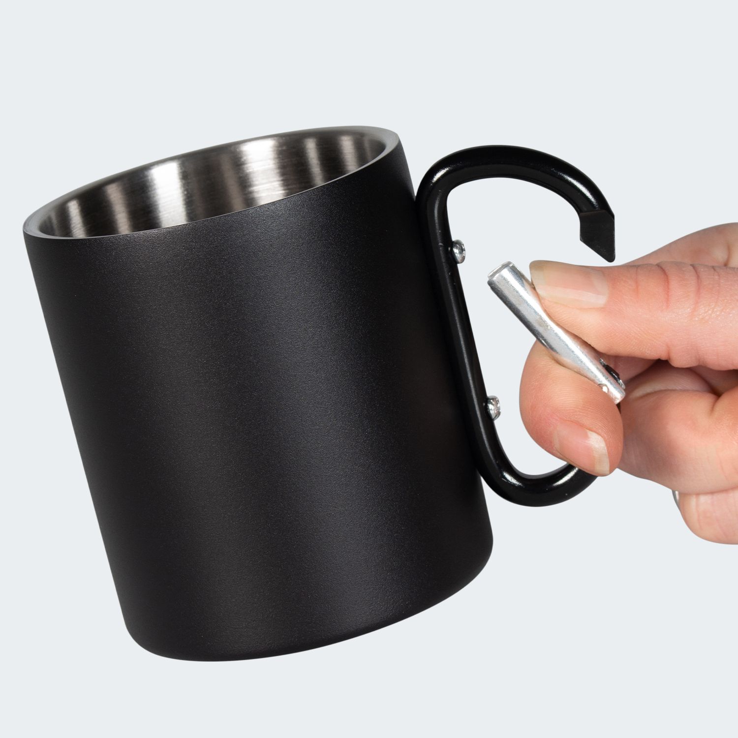 Black Snake Karabiner Edelstahl Thermo Tasse