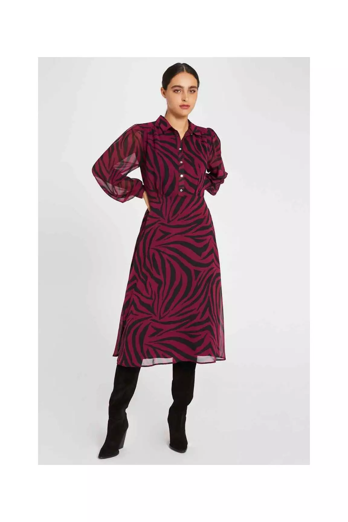 Morgan Robes Longues Femme couleur rouge