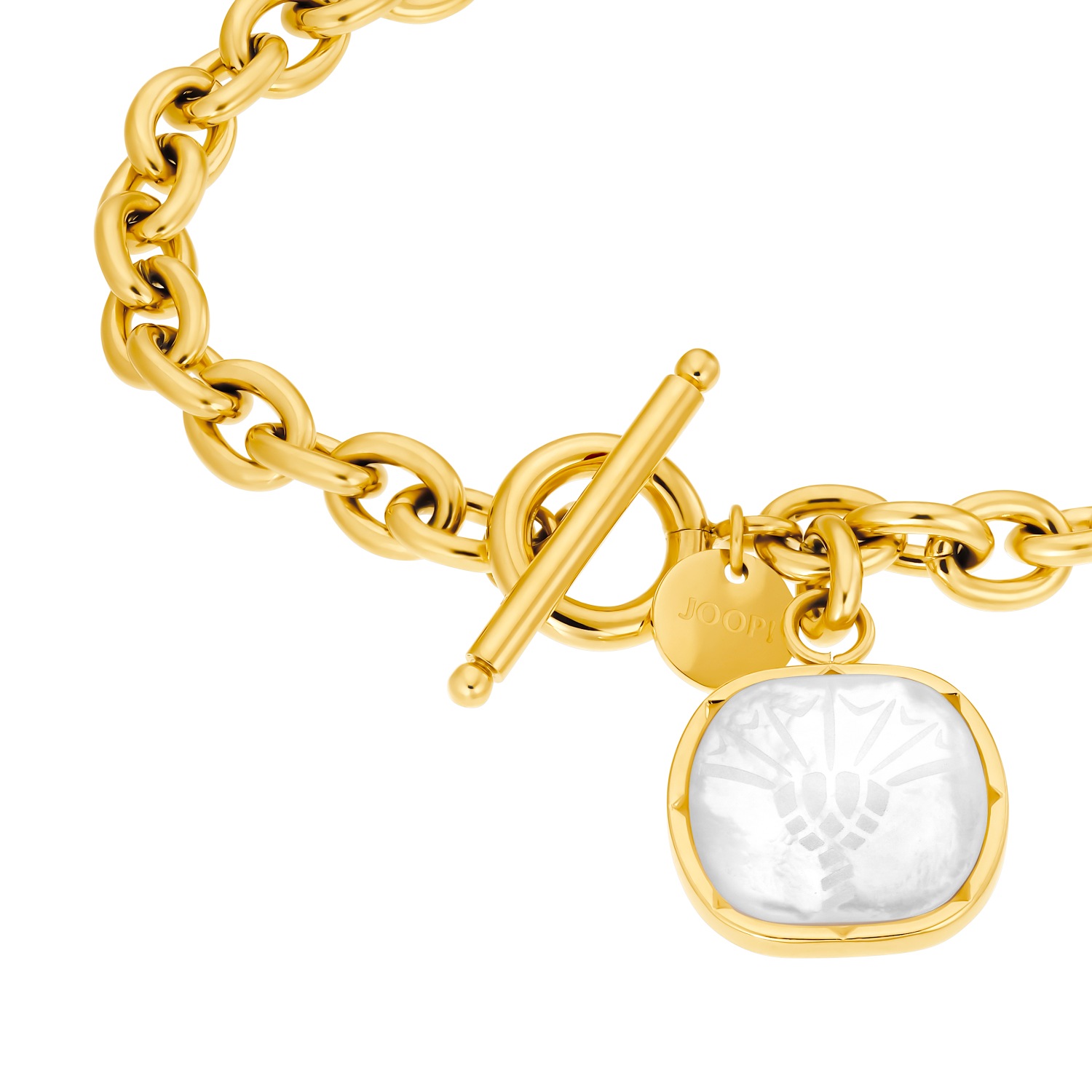 Armband für Damen. Edelstahl. Perlmutt