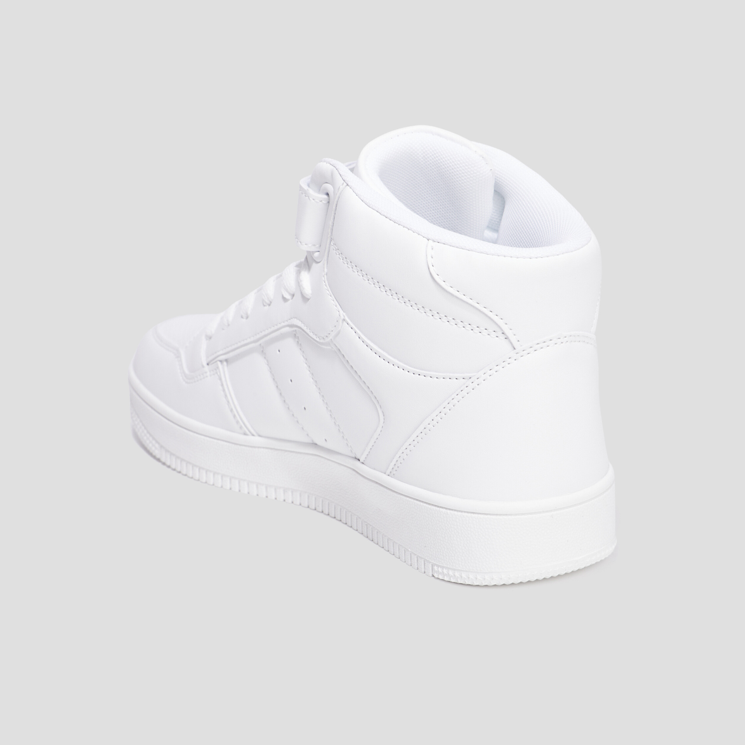 Baskets montantes à scratchs Ktempete blanc homme | La Halle