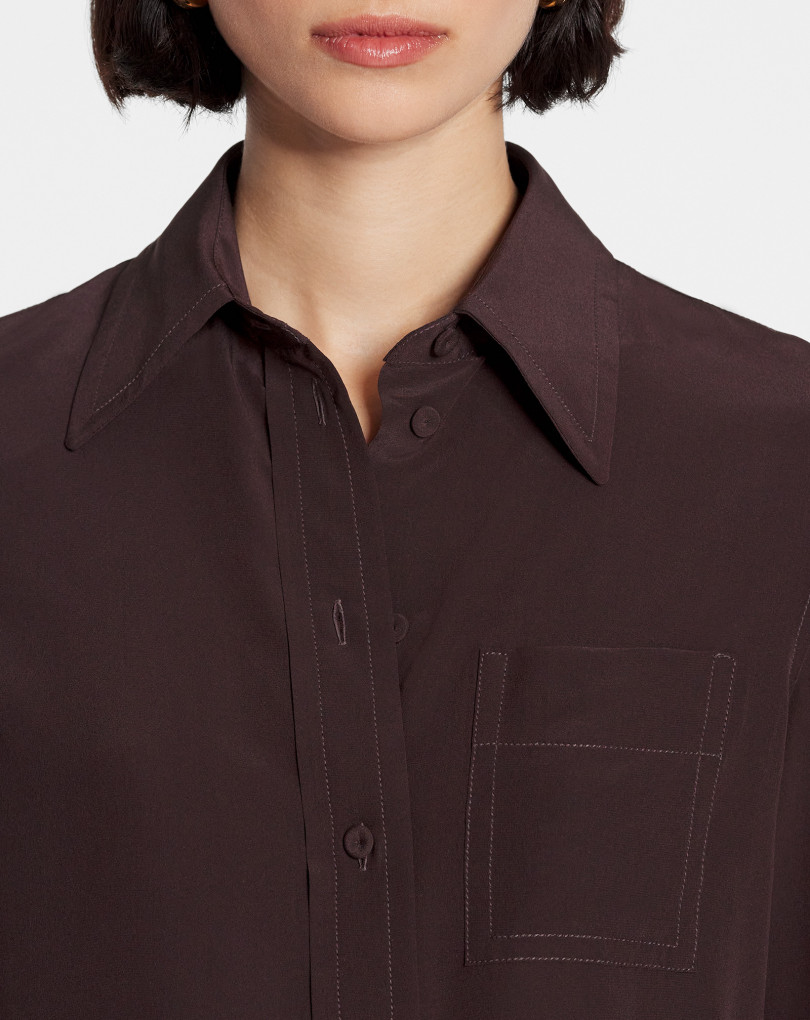CHEMISE CLASSIQUE EN CREPE DE CHINE