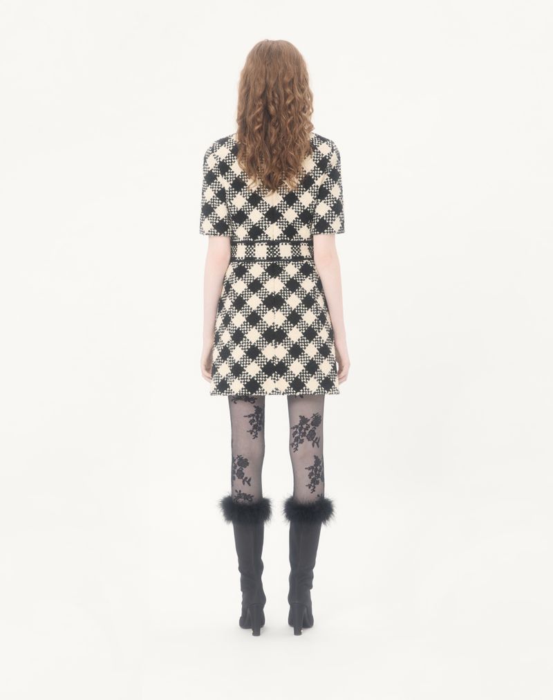 Vestido de tweed Damier