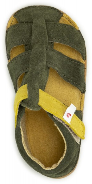 EF Barefoot Kids ~ Sam Leder Sandale ~ Grün