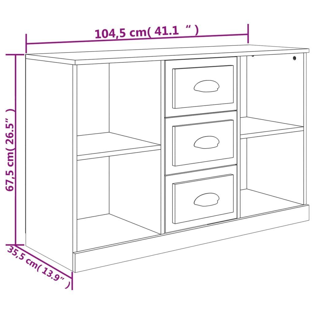 vidaXL Sideboard Sideboard Betongrau 104,5x35,5x67,5 cm Holzwerkstoff (1 St)