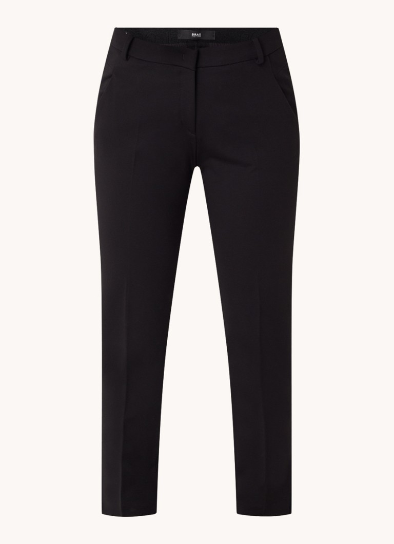 Pantaloni chino corti BRAX, marroni, vita media, taglio classico, con tasche laterali
