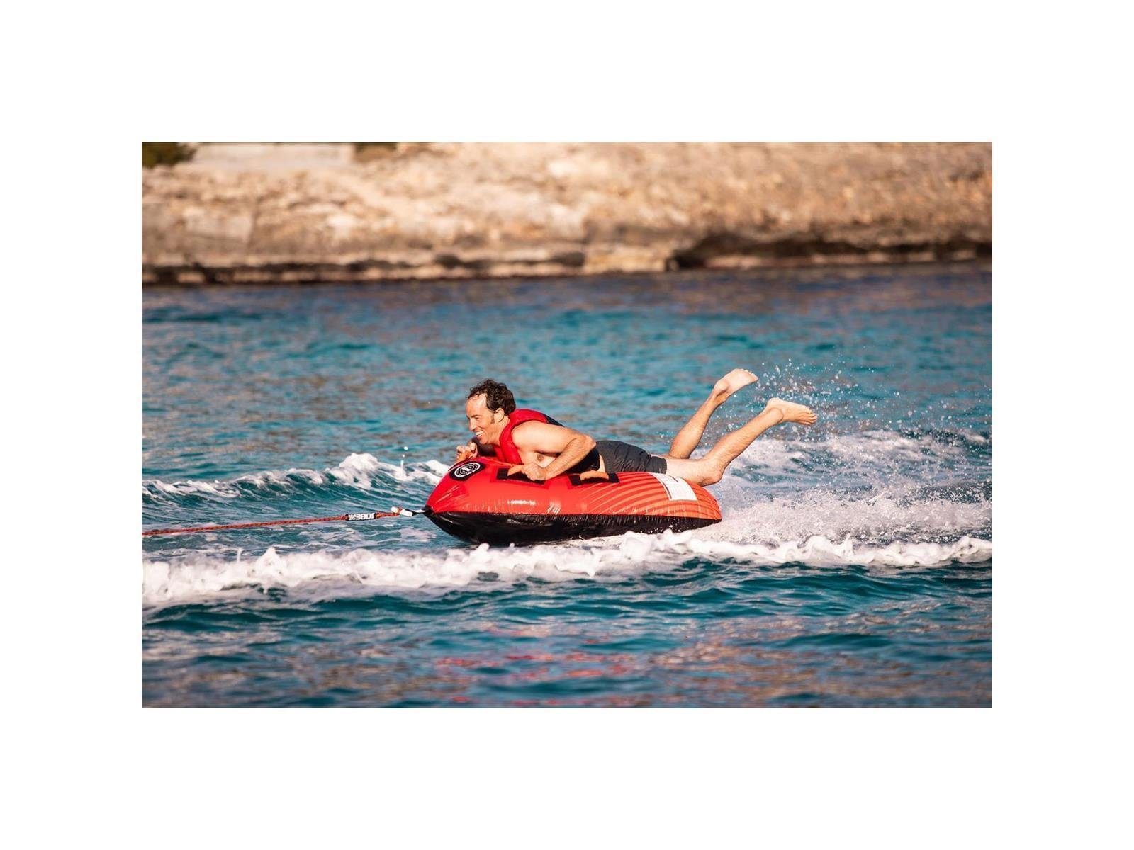 Jobe Inflatable SUP-Board Jobe Thunder Funtube 1 Person, inkl. Elektrische Pumpe und Zubehör, SUP, (Set), 1 Person,4 Griffe,Multi Position funtube