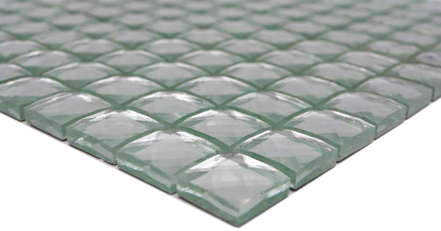 Mosani Mosaikfliesen Glasmosaik Crystal Mosaikfliesen kristall glänzend / 10 Matten
