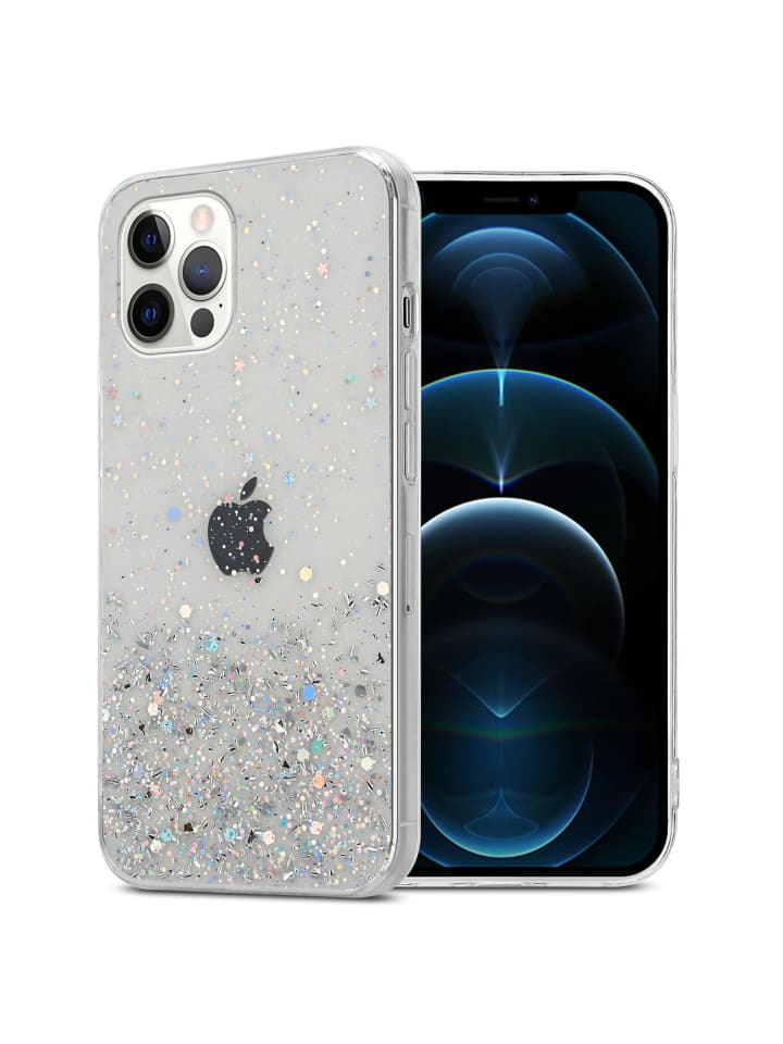 cadorabo Hülle für Apple iPhone 12 PRO MAX Glitter in Transparent mit Glitter günstig kaufen onesize