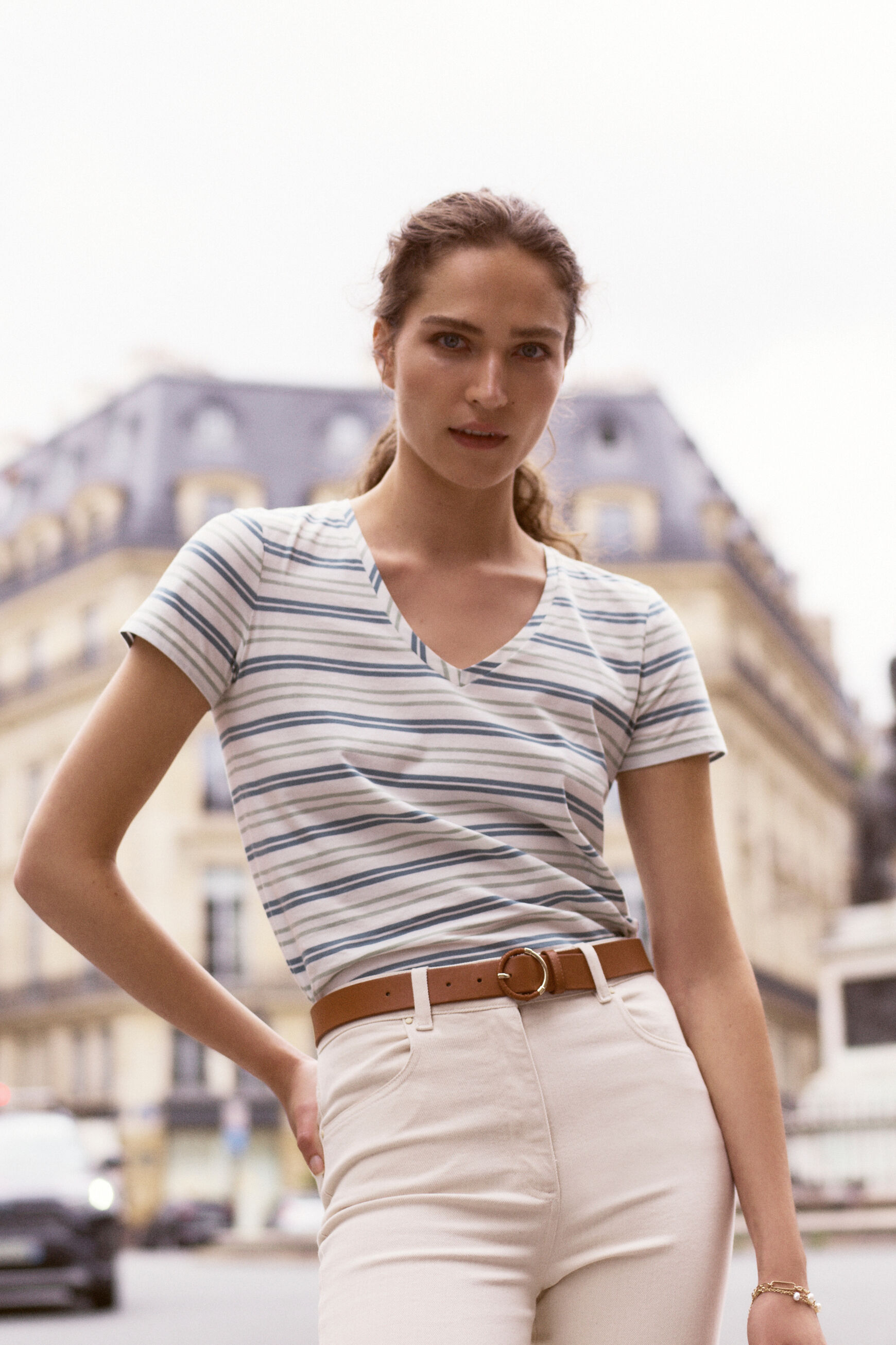 t-shirt sully ivoire femme