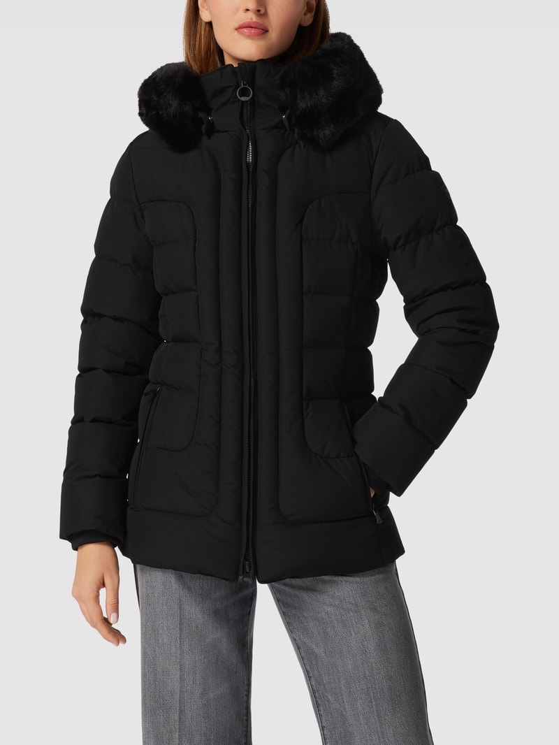 Funktionsjacke mit abnehmbarer Kapuze Modell 'Belvitesse Medium' in schwarz