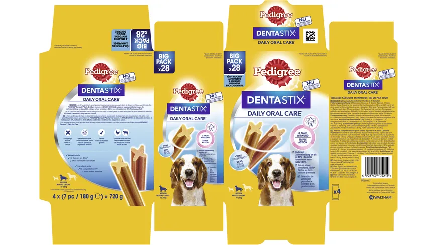 PEDIGREE® DENTASTIX™ Daily Oral Care Karton Multipack 720 g