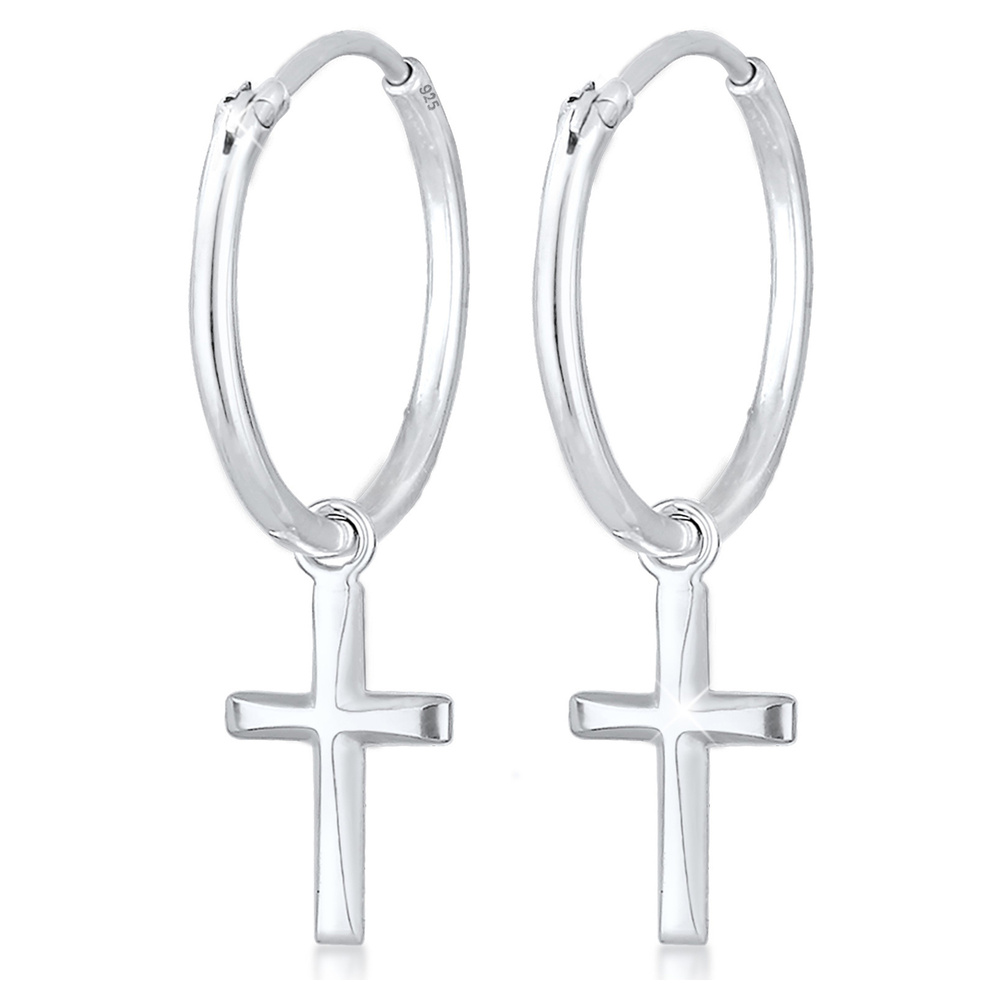 Elli Elli by Julie & Grace Boucles d'Oreilles Pendentif de Dames Creole Croisant la Re Boucles d'oreilles