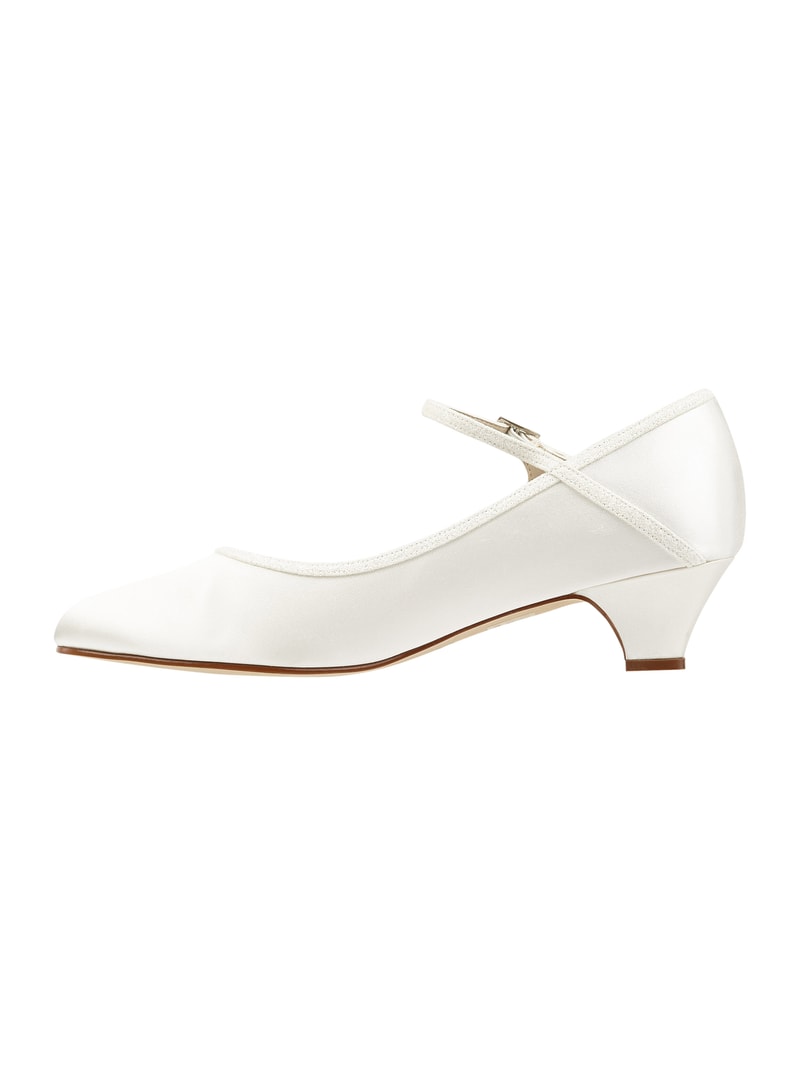 Pumps aus Satin in offwhite