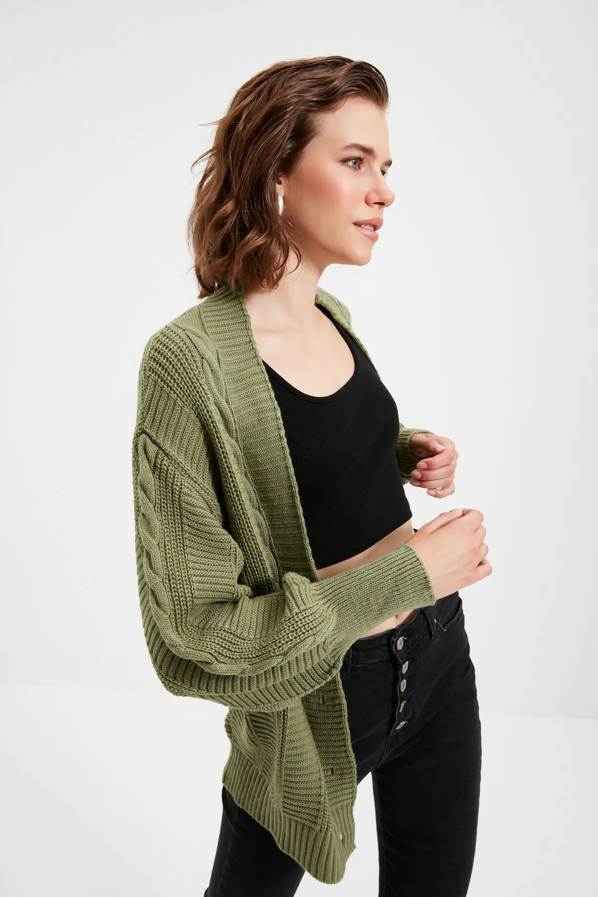 Trendyol Collection  Mintgrüne Strickjacke