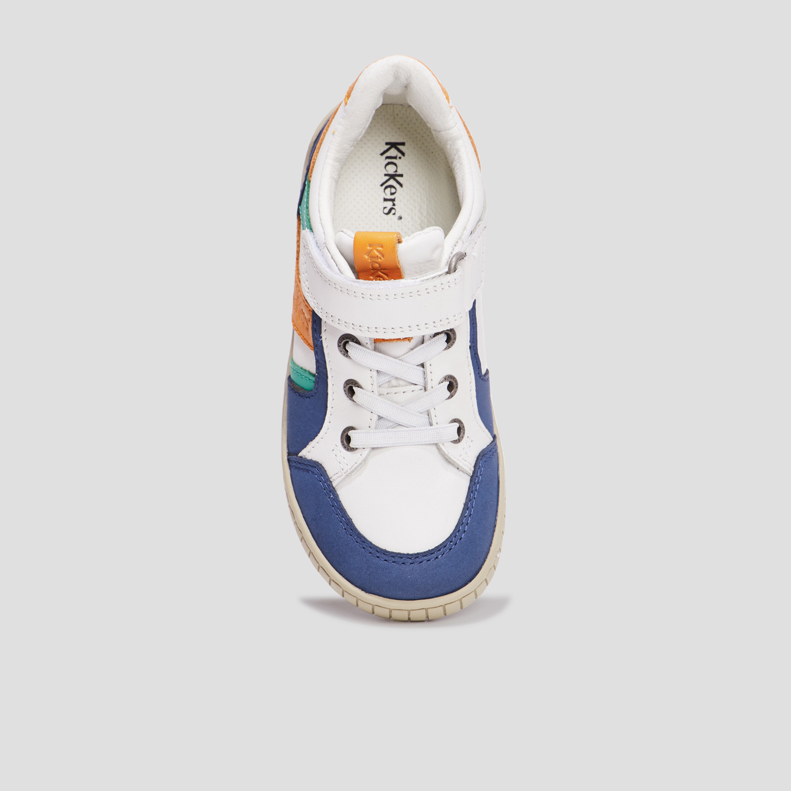 Tennis basses en cuir Kickers Windo blanc garçon | La Halle