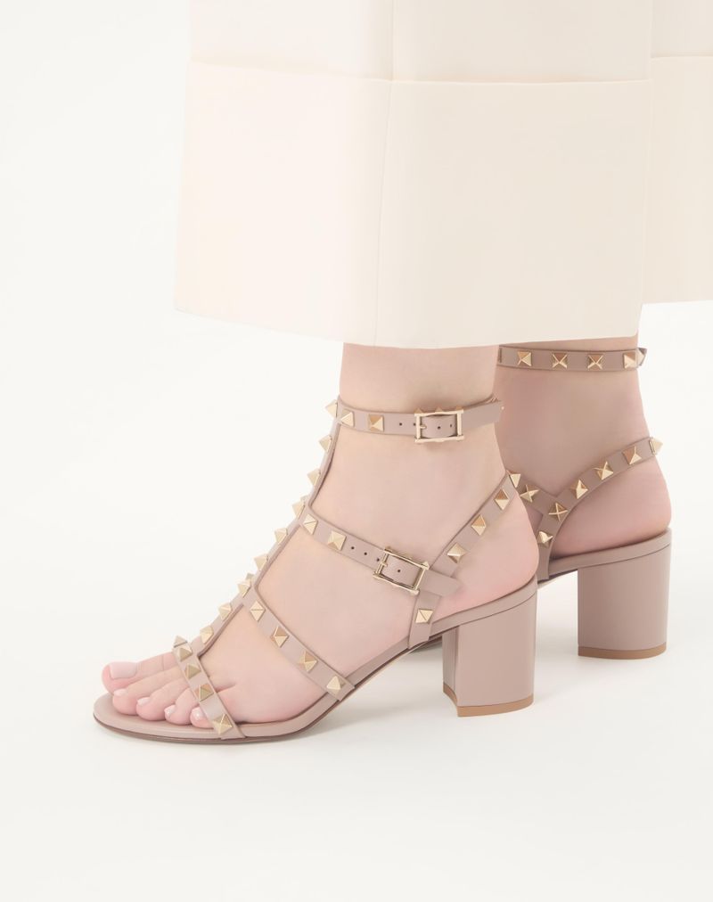 Rockstud sandaal met 60 mm bandjes