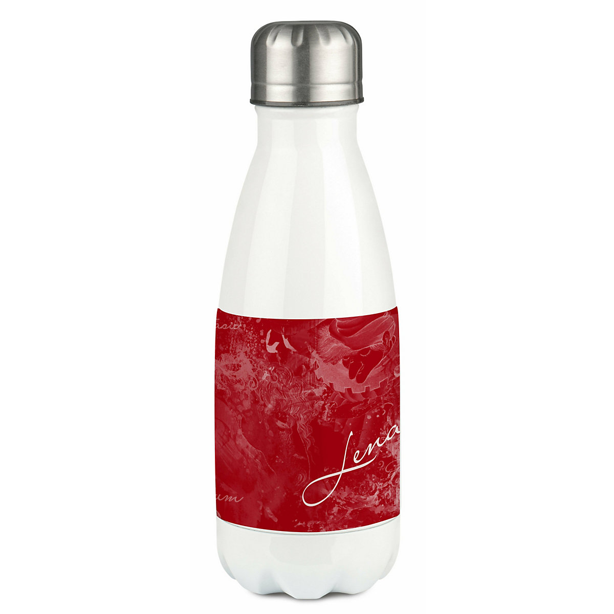 Edelstahl Kinder Thermoflasche / Trinkflasche bunt Traum Farbe rot Spülmaschinenfest, Auslaufsicher, Bruchfest, Doppelwandig, Für Heißgetränke geeignet, Mit Deckel, Isoliert