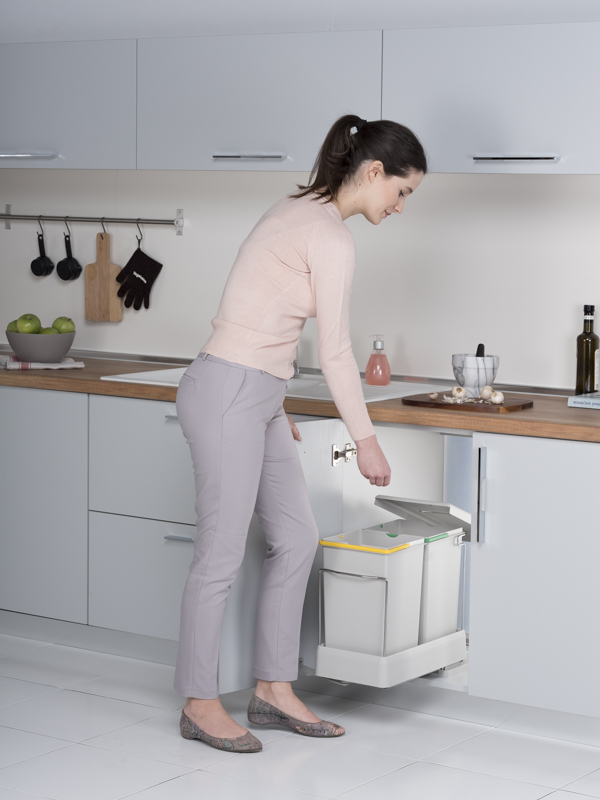 Aspira Home Aspira Ausziehbarer Einbaumülleimer „Müllomatic ECO 2“