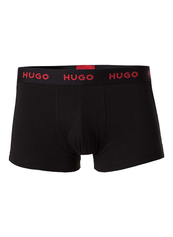 HUGO, Trunks, Baumwoll-Stretch, schwarz-grau gemustert