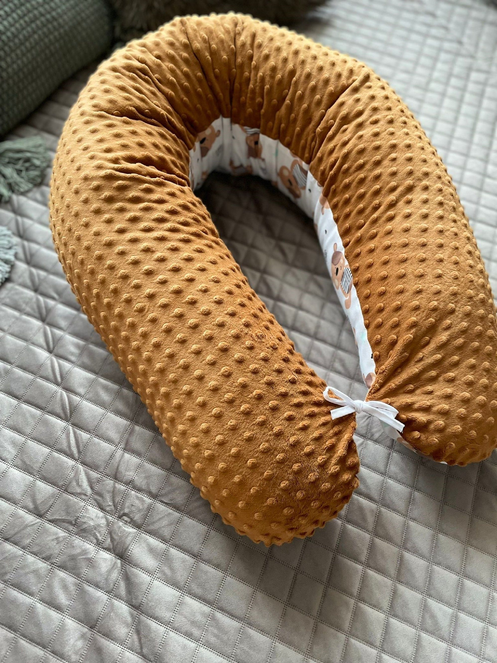 Loolay Stillkissen Waffelpique o. MINKY Seitenschläferkissen Schwangerschaftskissen XXL, Attmungsaktive WAFFEL o. angenehm MINKY + GLATT Baumwolle WEICH Stillkissen LOOLAY®, 170 cm Stillkissen + abnehmbar BEZUG, 100% Europäische Stoffe und Kleinserie